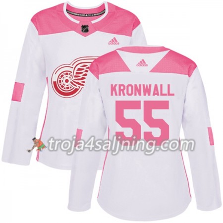 Detroit Red Wings tröja Niklas Kronwall 55 Vit 2017-2018 Adidas Rosa Fashion Authentic - Dame NHL Tröjor